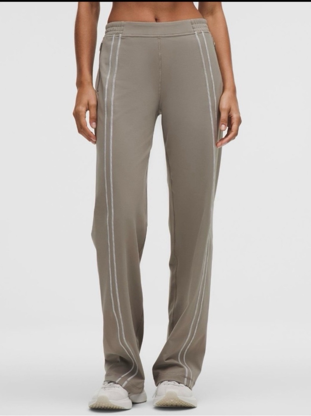 Lululemon Define MR Track Pants Luon Washed Grey/White Size M